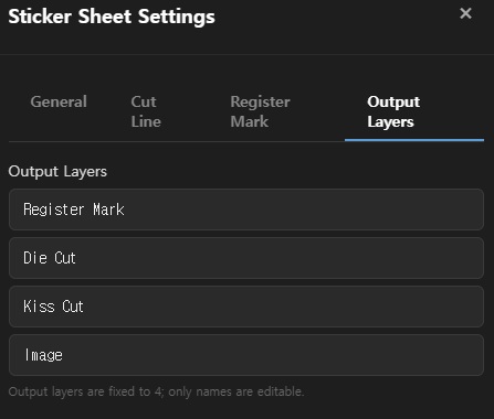 Sticker Sheet — Output Layers